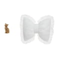 thumbnail image 1 of Figura de gato para escritorio, cojín con lazo, adorno suave con diseño creativo y material cómodo, ideal para regalar., 1 of 8