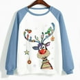 thumbnail image 4 of Chandail en Molleton de Noël pour Femmes 2023 Col Rond Mode Décontractée Manches Longues Imprimé de Noël Chandail en Molleton Blouse en Liquidation, 4 of 4
