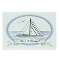 thumbnail image 1 of Going Away Party Cutting Board, Bon Voyage Journey in Ocean Vintage Travel Card Inspired Print, Decorative Tempered Glass Cutting and Serving Board, Large Size, Pale Blue White Lilac, by Ambesonne, 1 of 1