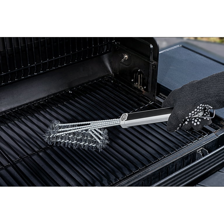 Expert Grill 3-Head Stainless Steel Grill Brush, Gray photo 3