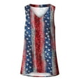 thumbnail image 4 of Cavosen Womens V Neck Tops Sleeveless Independence Day Patriotic Tee 250 Years Red White and Blue Graphic Shirt Summer Loose Tops, 4 of 4