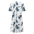 thumbnail image 6 of XUNKUSGA Summer Dresses for Women 2025 Short Sleeve Deep V Neck Mini Dresses Fashion Floral Print Tummy Control Beach Sundresses, 6 of 7