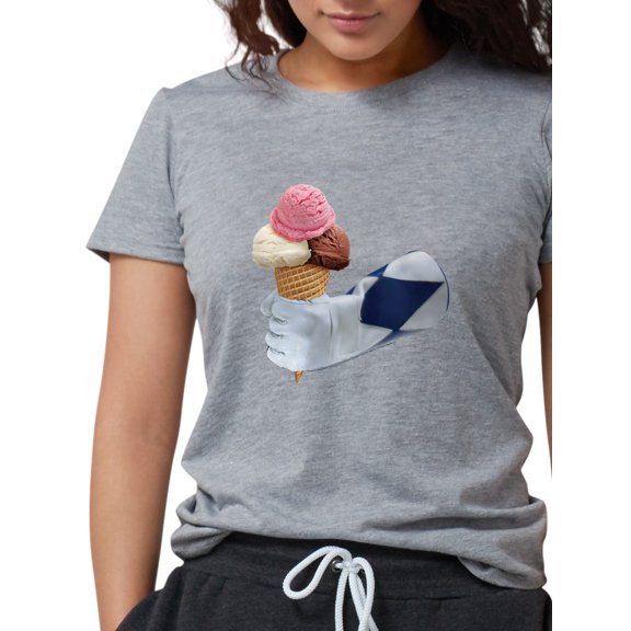 CafePress - Power Rangers Holding Ice C Women's Deluxe T Shirt - Womens Tri-blend T-Shirt