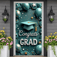 thumbnail image 4 of Gold Stars Graduation Banner Graduation Cap Grad Display Navy Blue Gold Tassel Congrats Backdrop for Graduation Party College Graduation Grad Ceremony, 4 of 8