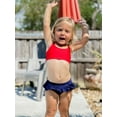 thumbnail image 2 of Girls UPF 50+ Ruffle Swim Briefs | Navy, 2 of 4