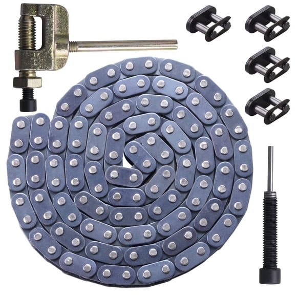 CNCMOTOK T8F Cadena de transmisión 116 eslabones + interruptor de cadena apto para 2 tiempos 43 cc 47 cc 49 cc Chopper Mini bicicletas Coolster Pocket Bike Minimoto Parts 4 Wheeler