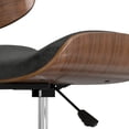thumbnail image 3 of Simpli Home Dax Swivel Adjustable Executive Computer Bentwood Office Chair in Distressed Slate Grey, 3 of 12
