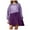 Purple, variant on IROINNID Long Sleeve Dress for Women Over Sized Sweatshirt Dress Round-Neck Ladies Casual Dresses,Blue