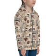 thumbnail image 5 of Naloa Abstract Coffee Teenage Zipper Hoodie, Long Sleeve Zip Up Hoodies Casual Jackets Tops for 7-12 Years-Medium, 5 of 6
