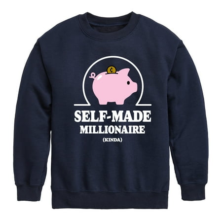 

Piggy Bank Self Made Millionaire - Kids Crew Fleece