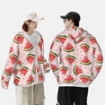 thumbnail image 6 of Fotbe Hand Drawn Watermelon Men's Women's UPF 50+ Sun Protection Jacket Hooded Cooling Shirt with Pockets Hiking Outdoor Performance-Small, 6 of 9