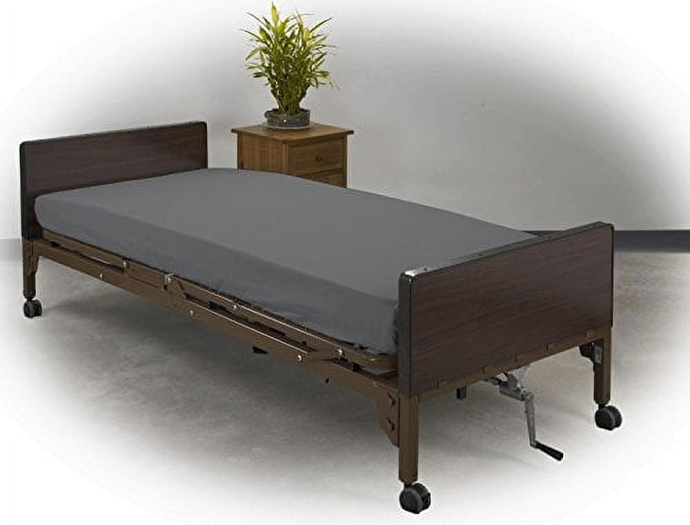 Fitted Hospital Bed Sheet, Twin Extra-Long 36"X80"X10" Soft and Comfy 100% Cotton (Twin XL, Grey) by Crescent Bedding