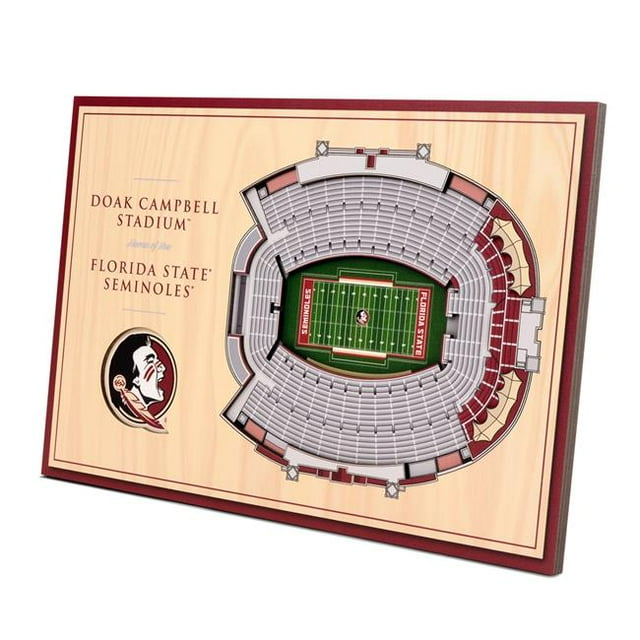 YouTheFan 8490563 NCAA Florida State Seminoles 3D StadiumViews Desktop Display - Doak Campbell Stadium