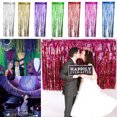 thumbnail image 4 of Cortina brillante, cortina de ventana, cortina de , decoración para fiesta de boda, fiesta de boda Macarena Papel de aluminio Cortinas, 4 of 7