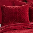 thumbnail image 3 of Birch Hill - Caserta Quilt - King Sham - Arabesque Medallion - Red Velvet - Quilt (36x20in.) - Reversible - Velvet, 3 of 4