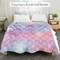thumbnail image 6 of Gresahom Mermaid Scales Throw Blanket for Baby Girls, Soft Plush Flannel Blanket Mermaid Birthday Gift for Kids Toddler, Lightweight Fleece Blanket for Children's Day Graduation Travel(50"x60"), 6 of 7