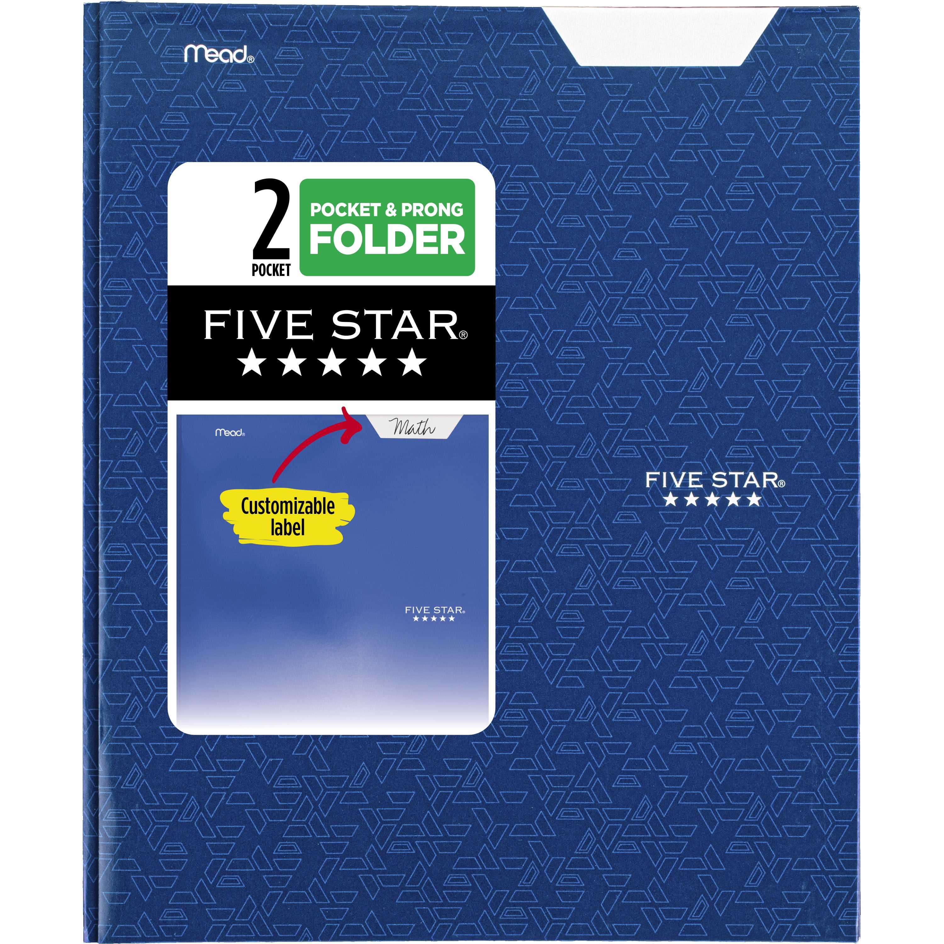 (2 pack) Five Star Pocket and Prong Paper Folder, Pacific Blue (340020E-WMT22)