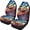 Frog and American Flag Design, variant on XYZCANDO Easy to Install Front Seat Covers for Cars Van Vehicle SUV, Breathable Washable Car Seat Covers 2pc Polyester Fabric Turtle Print