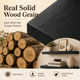 thumbnail image 4 of MEHOOM 36" Rustic Solid Wood Floating Shelves for Wall Set of 2, Black Book Shelves,Wall Shelves for Bathroom,Bedroom,Living Room,Kitchen,Study Room, Kids Room, Farmhouse Decor, 4 of 12