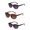 Black/Tortoise, variant on "The Brilliance" 3 Pair of Bifocal Sunglasses Round, Full Frame Reading Sunglasses
