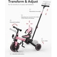 thumbnail image 4 of Besrey Toddler Tricycle for Ages 1-3 Years,Kids Trike with Push Handle for Boys and Grils,Child Bikes with Backrest and Safety Belt,Pink, 4 of 9