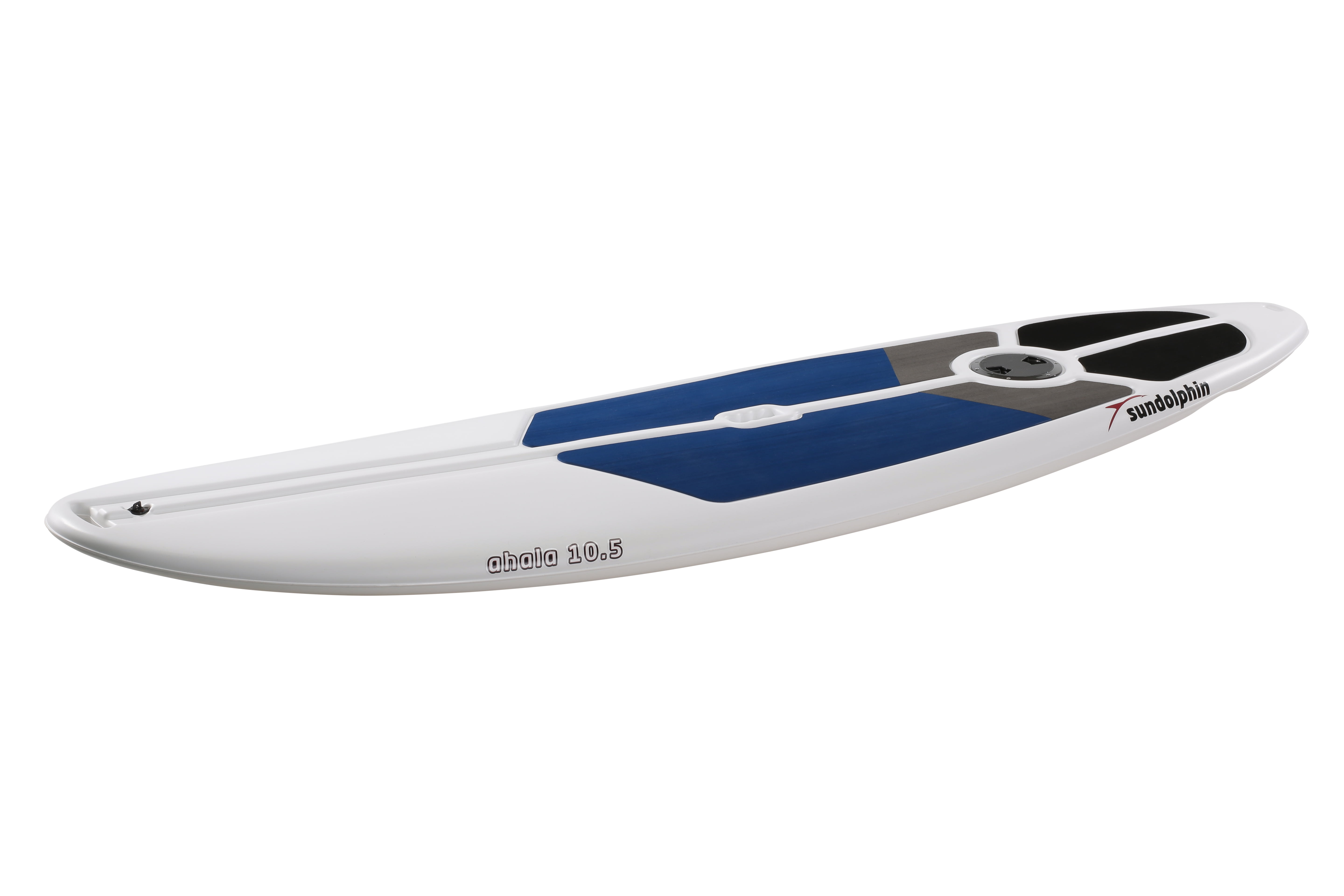 Sun Dolphin Ahala 10.5 Stand Up Paddleboard, White with Blue Pads