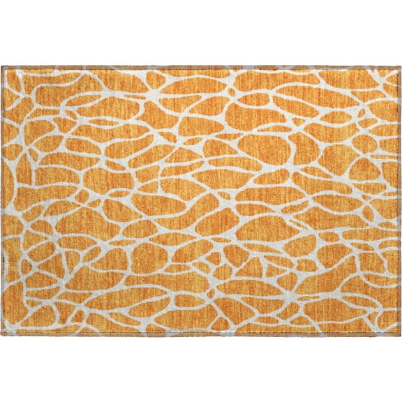 Dalyn Rugs Premium Machine Washable Mayfield AMF1024 Orange 1'8" x 2'6" Rug