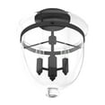 thumbnail image 5 of Hunter - Belltown 3-light Natural Black Iron, Medium Size Flush Mount Light, Dimmable, Transitional Style, Urn Shaped, for Bedrooms, Dining, Living Rooms - 19315, 5 of 7