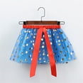 thumbnail image 4 of uublik Girls Mini Skirt Blue with Shorts Tutu Dress Up Clothes Tulle Skirt for Birthday Princess Costume Party Size 3T-8, 4 of 5