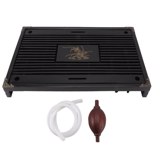 Bandeja de té Gongfu Nikou para almacenamiento de agua color negro