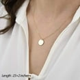 thumbnail image 6 of Turandoss 14K Gold Plated Layered Chain Y-Necklaces for Women Adjustable Choker Chain Bar Disc Pendant Jewelry Trendy Personalized Birthday Gifts for Women Her, 6 of 8