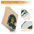 thumbnail image 5 of Yayeee Napkin Holder for Table Kitchen Paper Tissue Organization, Green Christmas Gingerbread, 5 of 8