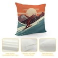 thumbnail image 4 of COMIO  Winter Pillow Covers, with Mountains Ski Retro Slope Snow Sunset Mountain Winter Double Sided Decorative Pillows Cases Throw Pillows Covers, 4 of 5