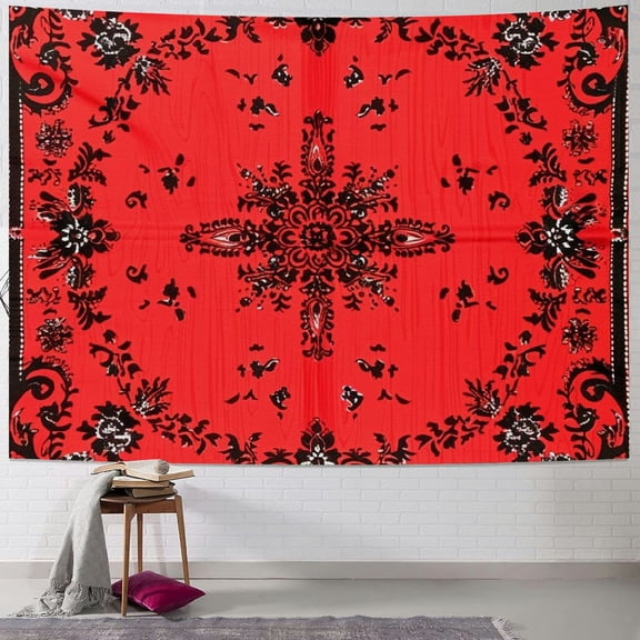 BCIIG Bandanna Tapestry Wall Hanging Unique Style Graphic Tapestries Home Wall Decor for Living Room Bedroom Farmhouse Dorm 40x30inch