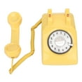 thumbnail image 3 of Retro  Dial Telephone, Yellow Mechanical Ringer Loudspeaker Function Landline Desk Phone  For Office, 3 of 8