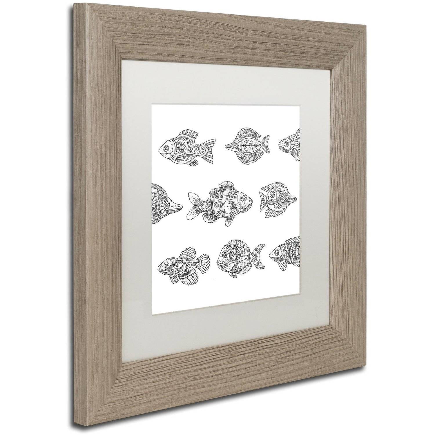 Trademark Fine Art "Spirit Animals 1" Canvas Art by Filippo Cardu, White Matte, Birch Frame