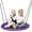 Purple, variant on MarketLane Outdoor Kids Swing Set 40 inch Saucer Swing with Frame Combo, Saucer Tree Swing and Heavy Duty Steel A Frame Playset for Backyard, 4 Ground Stakes and Adjustable Ropes,Green