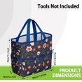 thumbnail image 3 of Garden Tool Bag,Pioneer Flower Floral Print Pattern Garden Tool Organizer,Garden Gifts,Waterproof Multi-Pocket Garden Tool Storage 11.8x5.5x11.4 Inch(Tools NOT Included), 3 of 6