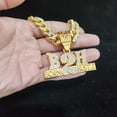 thumbnail image 3 of Men Women Hip Hop Born To Hustle Pendant Necklace with 13mm Crystal Cuban Chain HipHop B2H Necklaces Letter Charm Jewelry Gifts, 3 of 6