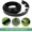 Black, variant on NefLaca Plastic Landscape Edging Kit, 2 inch x 33 Ft Garden Edging Border with Connectors, Hammer, Gloves and 30 Pcs Stakes for Garden Lawn Path Side-Green