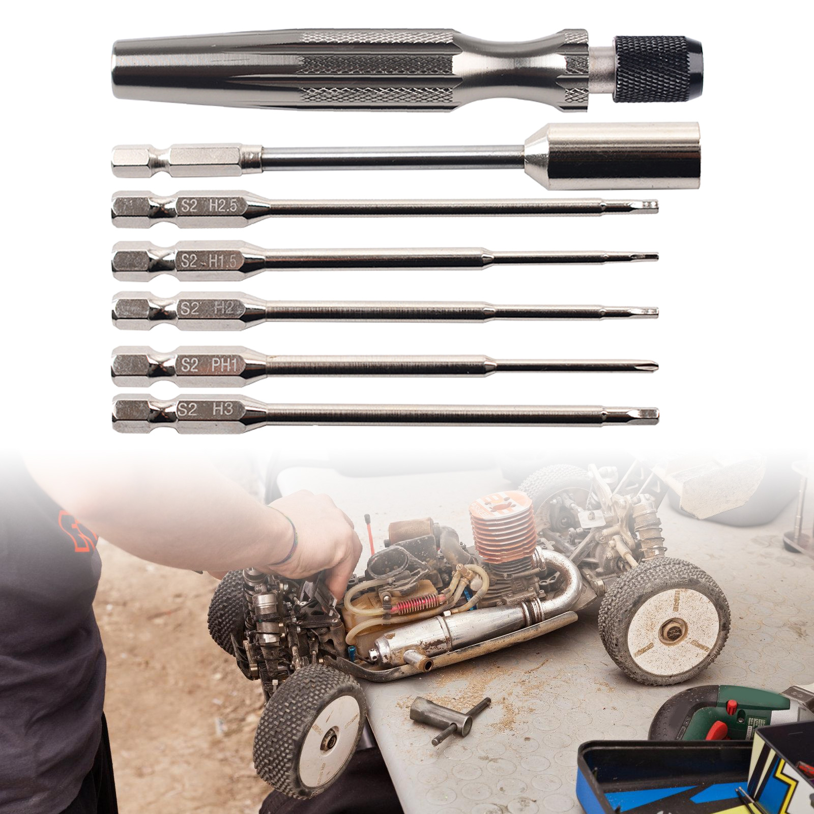Portable Screwdriver Kits With Various Bits For Remote Control Car Maintenance Screwdriver Set
