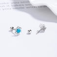 thumbnail image 3 of 20g Sterling Silver Sunflower Stud Earrings for Women Turquoise Sun Tragus Cartilage Earrings Piercing Studs Screw Back Minimalist Jewelry Hypoallergenic, 3 of 5