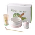 thumbnail image 1 of Juego de regalos de herramientas de matcha japonesa con soporte y tazón para principiantes Gradiente rosa, 1 of 9