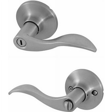 Honeywell Wave Privacy Door Lever, Satin Nickel , 8106302