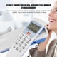 thumbnail image 5 of Teléfono moderno con cable, color blanco, con identificador de llamadas y extensión, ideal para uso doméstico, 5 of 10