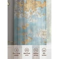 thumbnail image 6 of Abstract Graffiti Art Sheer Curtains 45 Inches Long 2 Panels Vintage Brown Blue Decor Light Filtering Semi Sheer Window Curtains Drapes for Bedroom Living Room 52"x45", 6 of 7