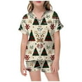 thumbnail image 1 of WEAIXIMIUNG Pajamas For Children Shirt And Pant Matching Set Sleepwear Set With Pockets For Christmas 8-9 Years, 1 of 4