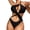 Black, variant on PEASKJP One Piece Swimsuit Women Plus Size Womens One Piece Cutout Swimsuits High Cut Bathing Suits Cheeky Color Block Monokini (Black,M)