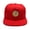 red, variant on Men's Golden Jesus Hip Hop Flat Brimmed Hat Flat Brim hat Luxury Snapback Baseball Cap with Gold Medallion, Black Faux Croc Brim (US, Numeric, 7 3/8, Black)