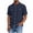 Navy, variant on LIaqionyy Mens Cotton Linen Button down Shirts Casual Callarless Short Sleeve Shirt Summer Beach Tops with Pocket